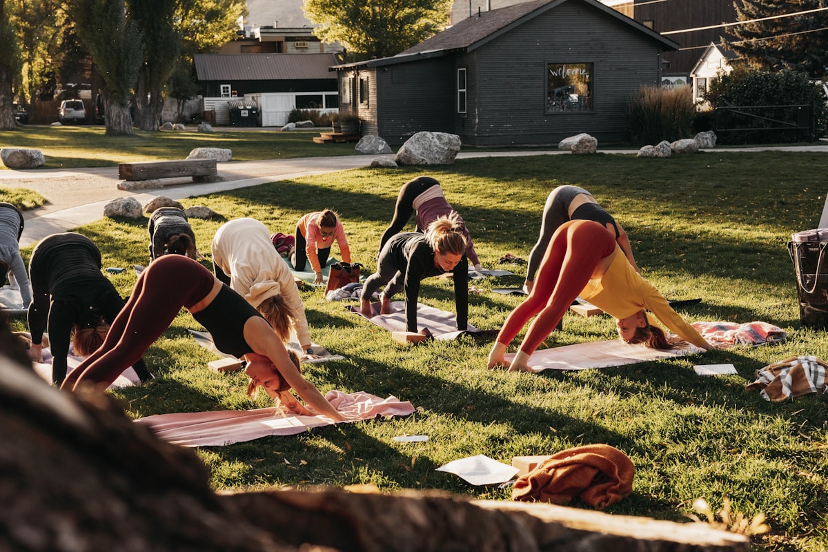 Downward-facing dog pose for hamstring flexibility
